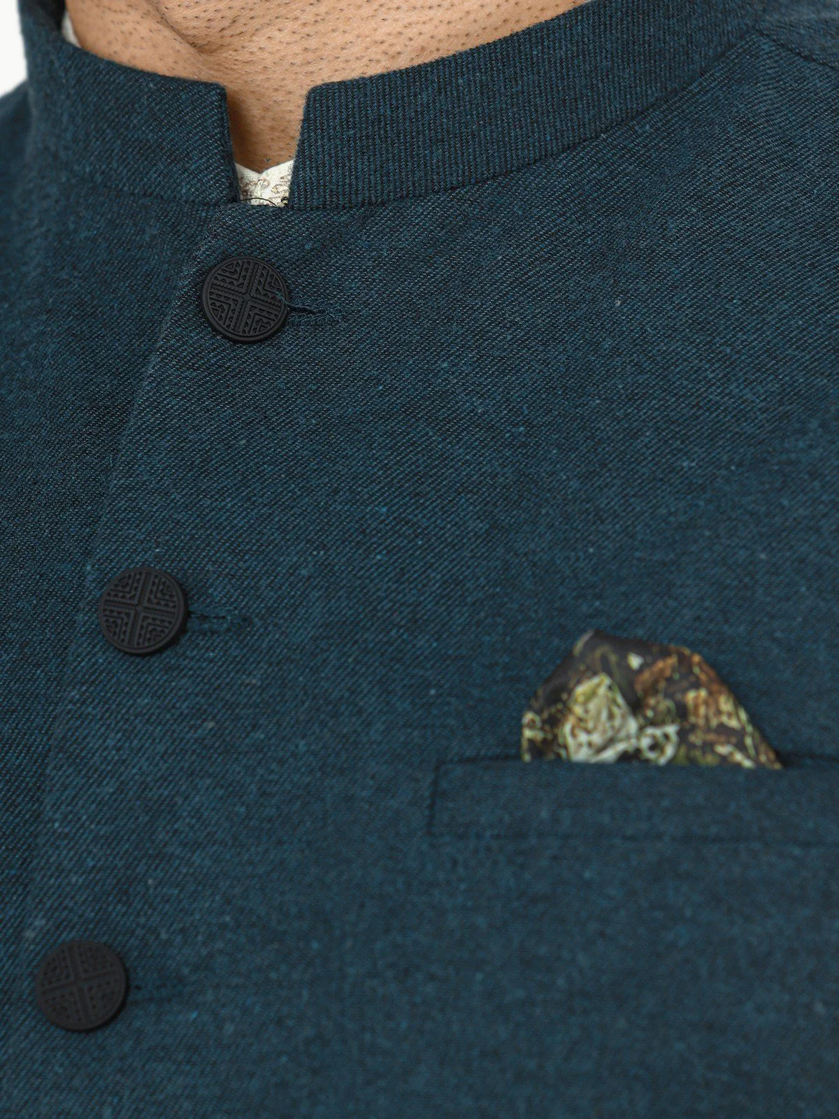 Men's Dark Teal Waist Coat - EMTWC22-35825 - Image 3