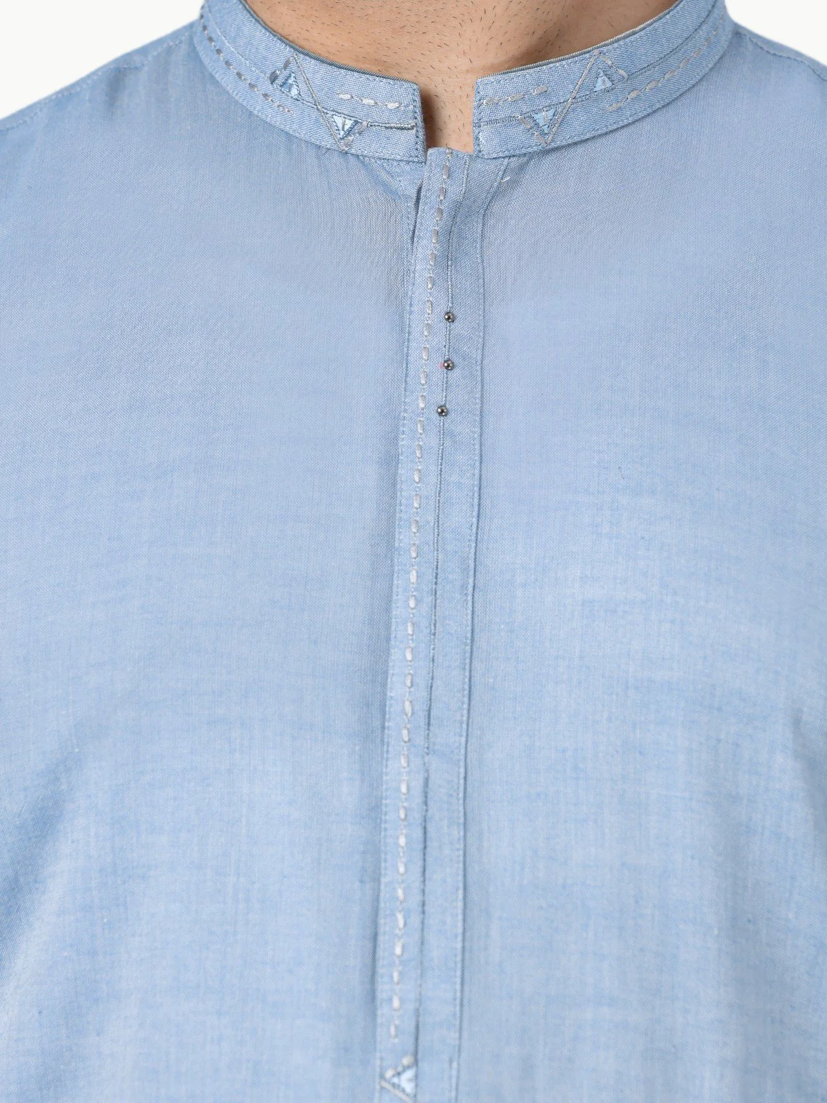 Men's Dirty Blue Kurta - EMTK22-99281 - Image 5
