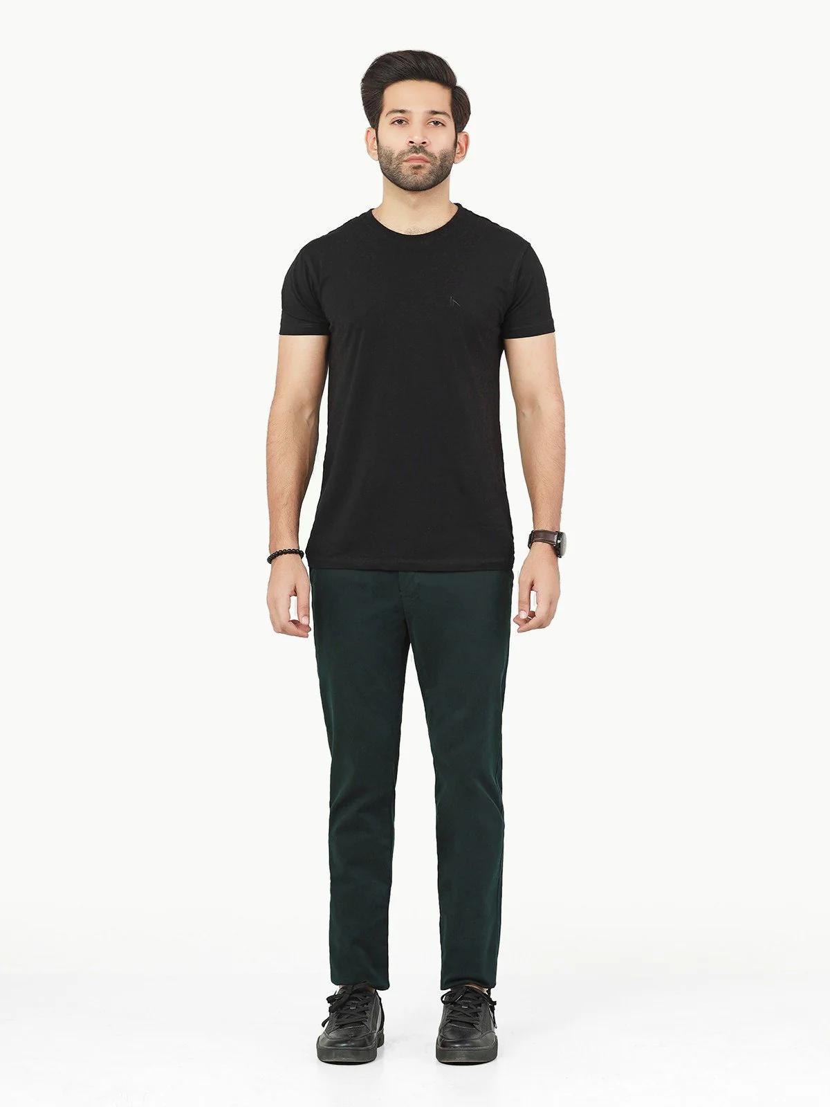 Men's Forest Green Chino Pant - EMBCP22-017 - Image 2