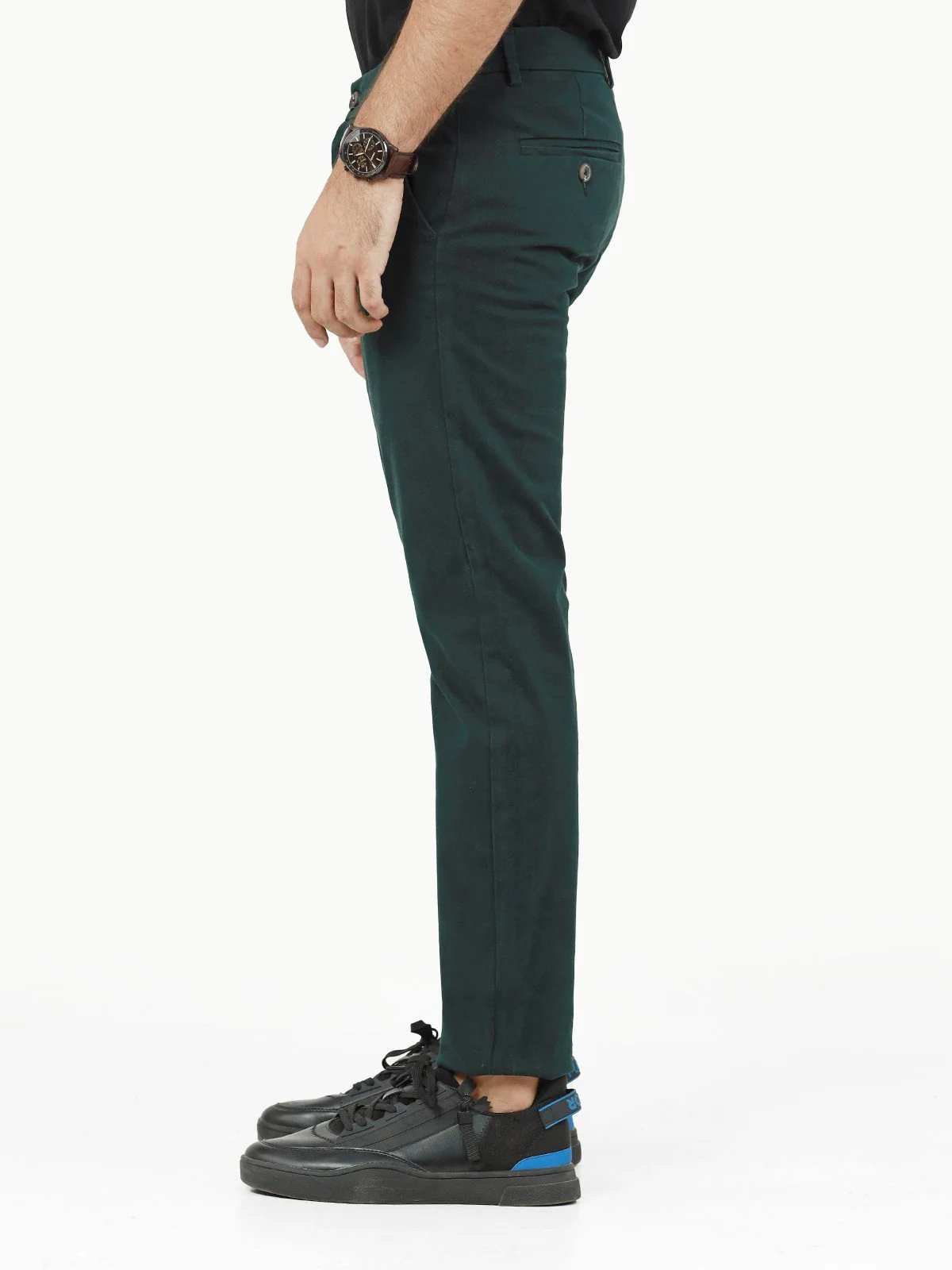 Men's Forest Green Chino Pant - EMBCP22-017 - Image 3