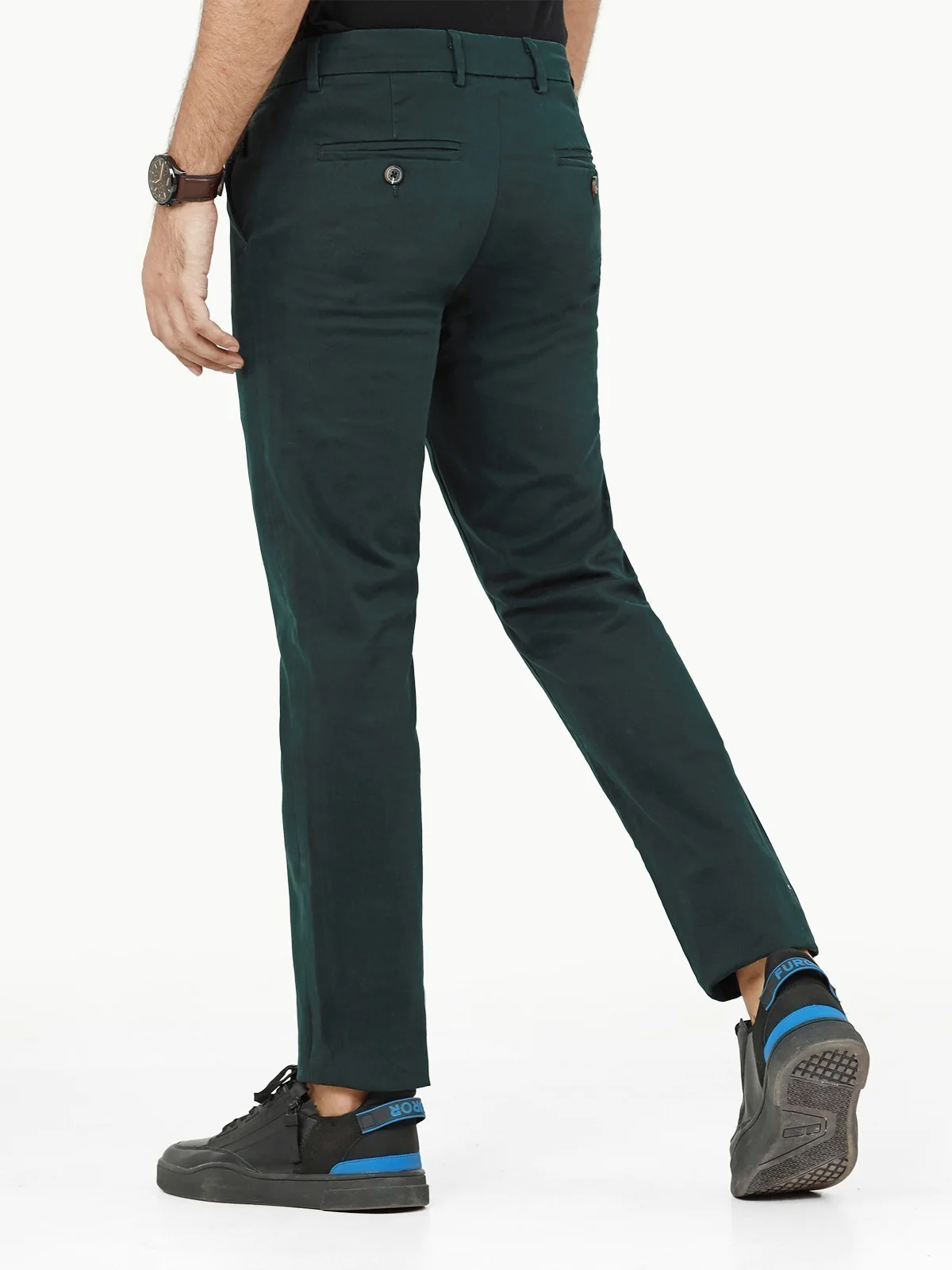 Men's Forest Green Chino Pant - EMBCP22-017 - Image 4