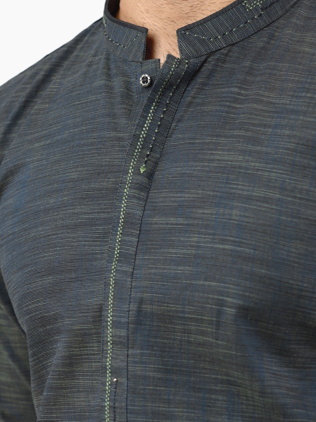 Men's Green Kurta - EMTK22S-99243 - Image 4