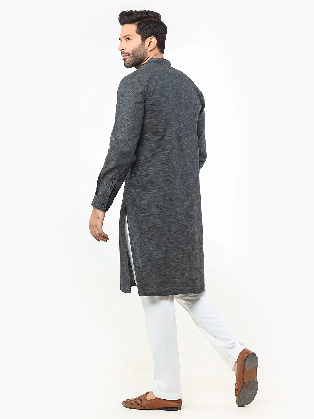 Men's Green Kurta - EMTK22S-99243 - Image 5