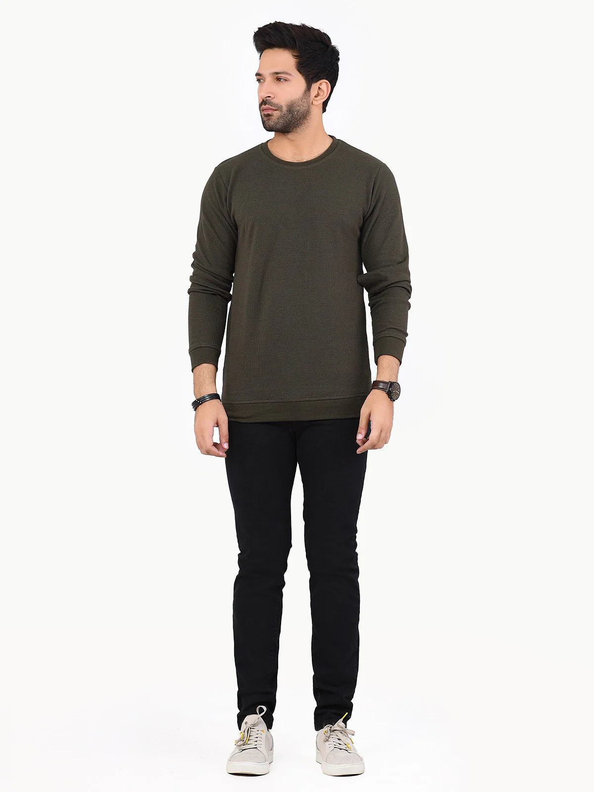 Men's Green SweatShirt - EMTSS22-004 - Image 4