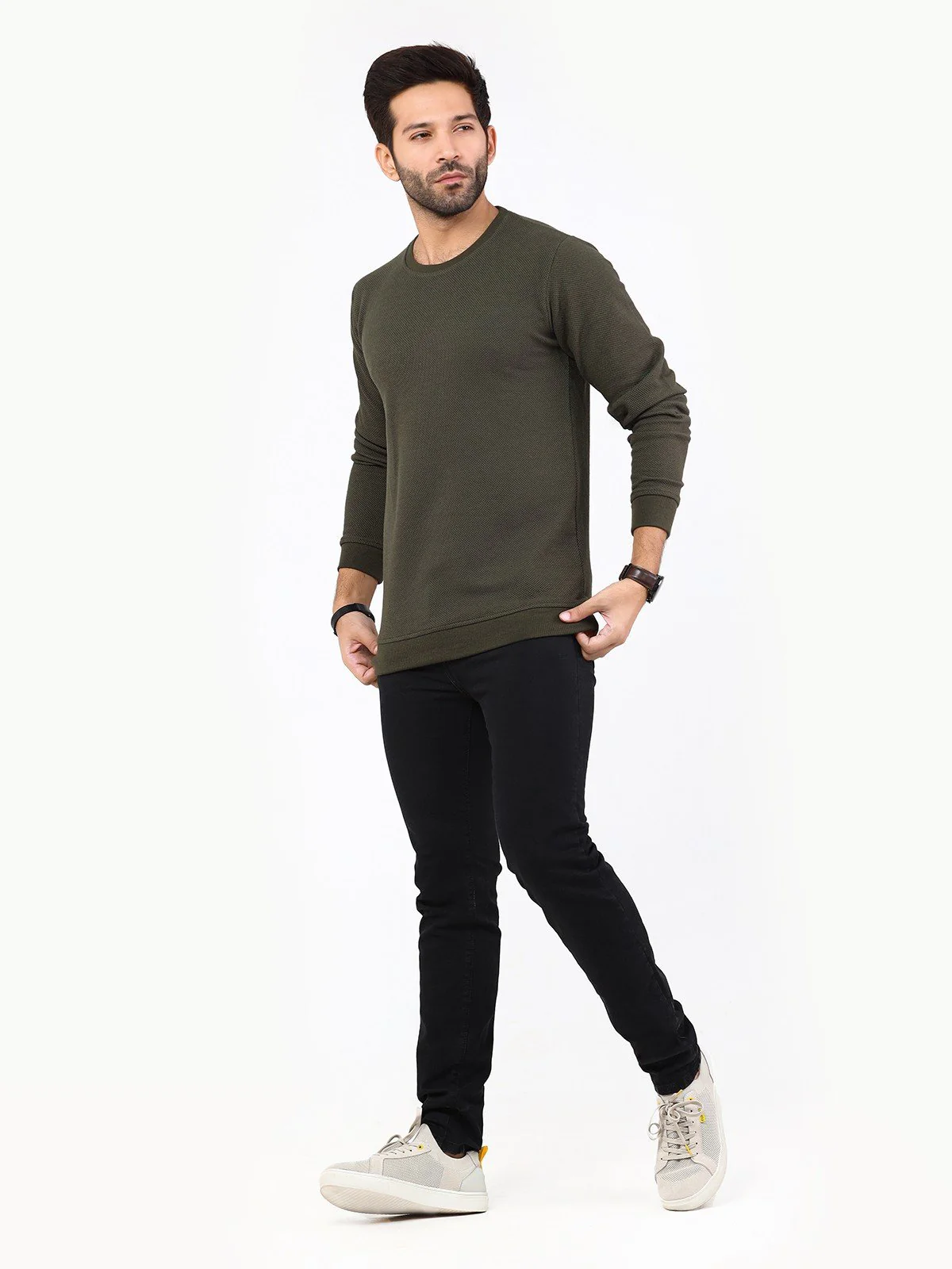 Men's Green SweatShirt - EMTSS22-004 - Image 5