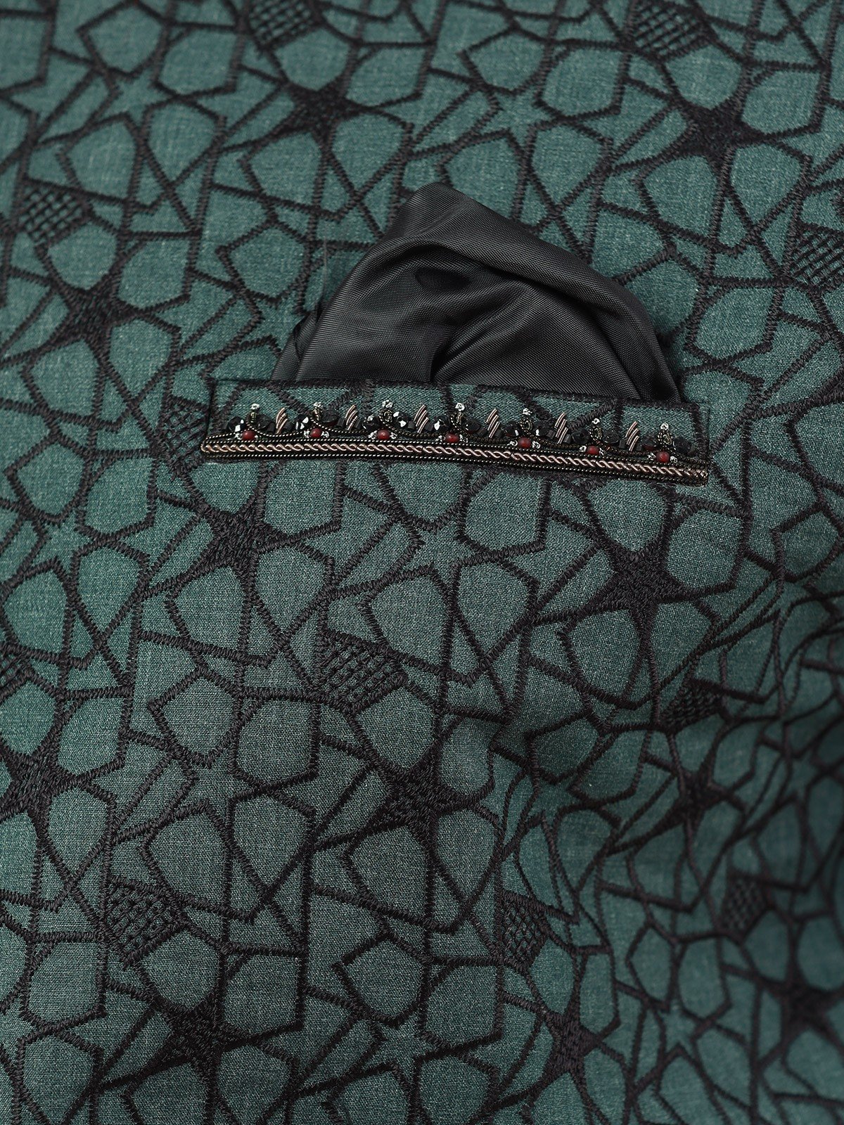 Men's Green Waist Coat Ceremonial - EMTWCC22-145 - Image 4