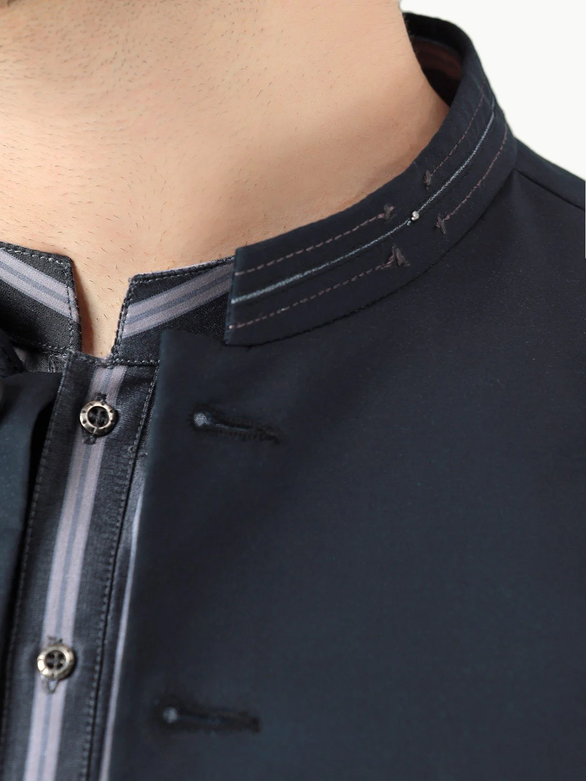 Men's Grey & Black Waist Coat Suit - EMTWCS22-018 - Image 3