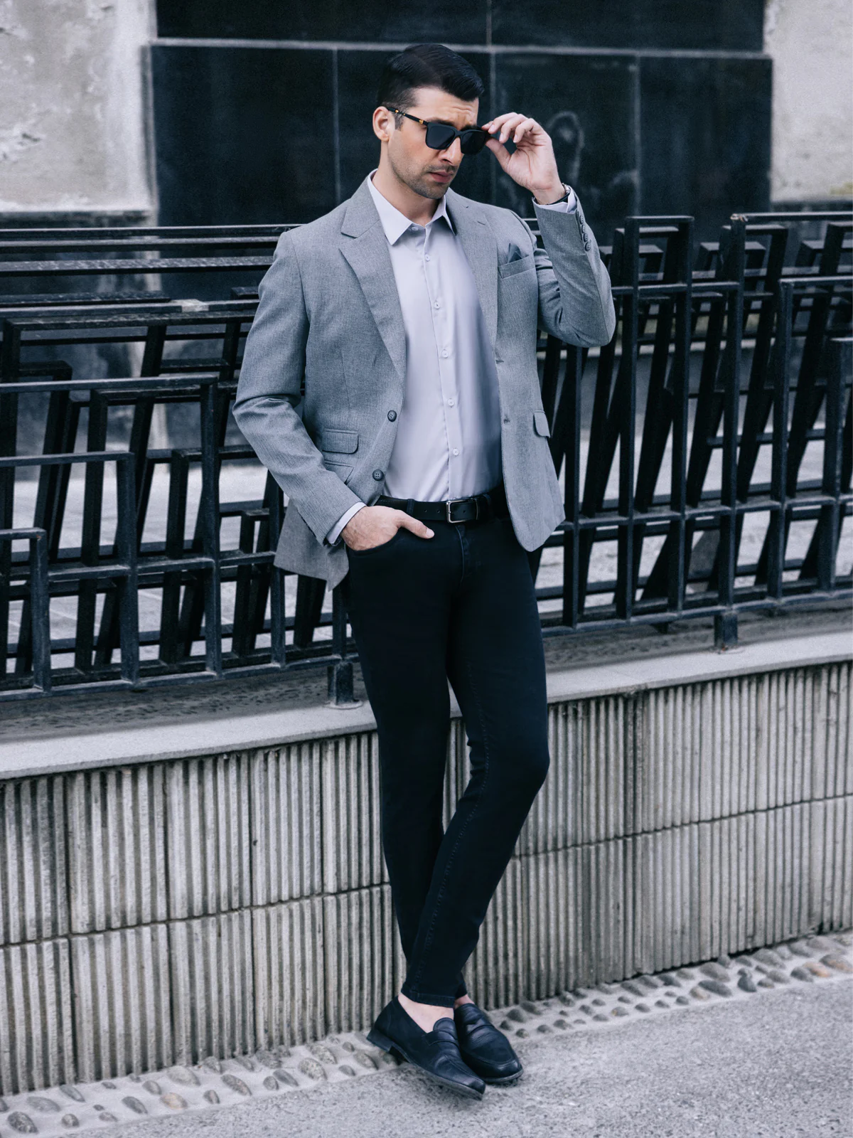 Men's Grey Blazer - EMTB22-6805 - Image 3