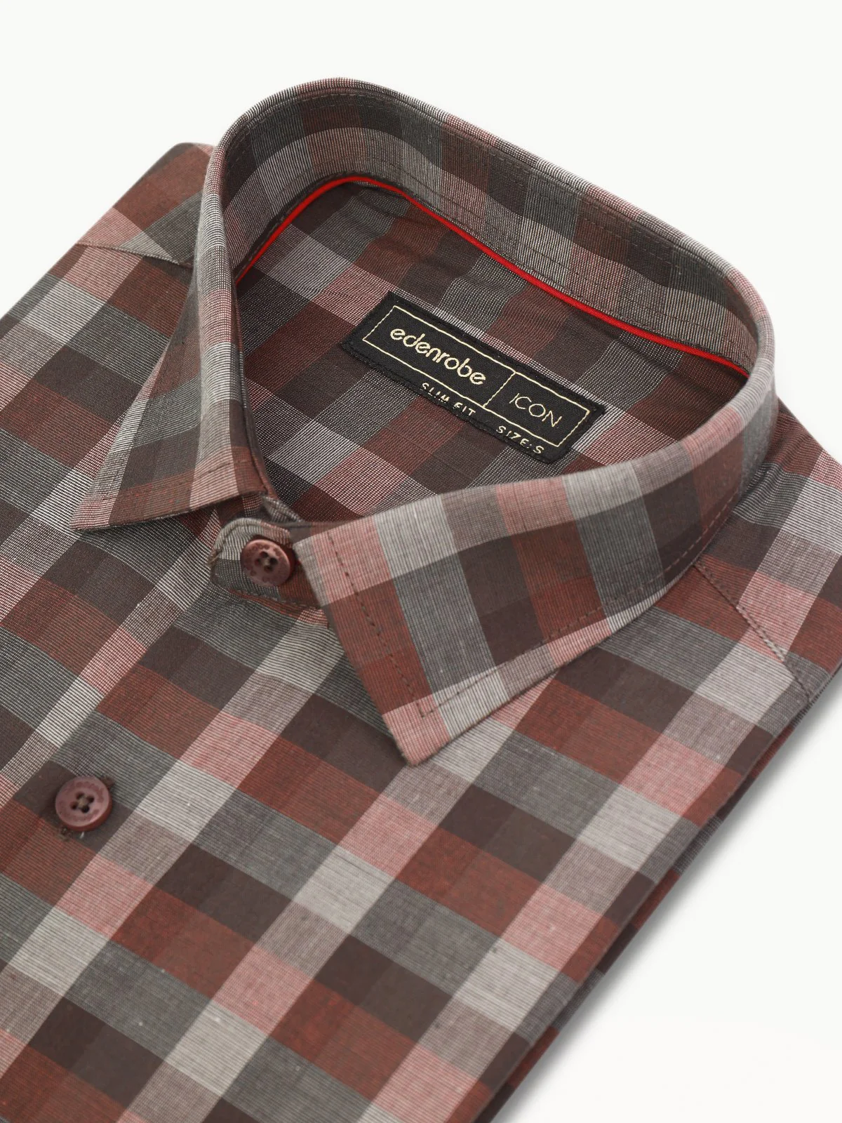 Men's Grey & Brown Shirt - EMTSI22-50252 - Image 2
