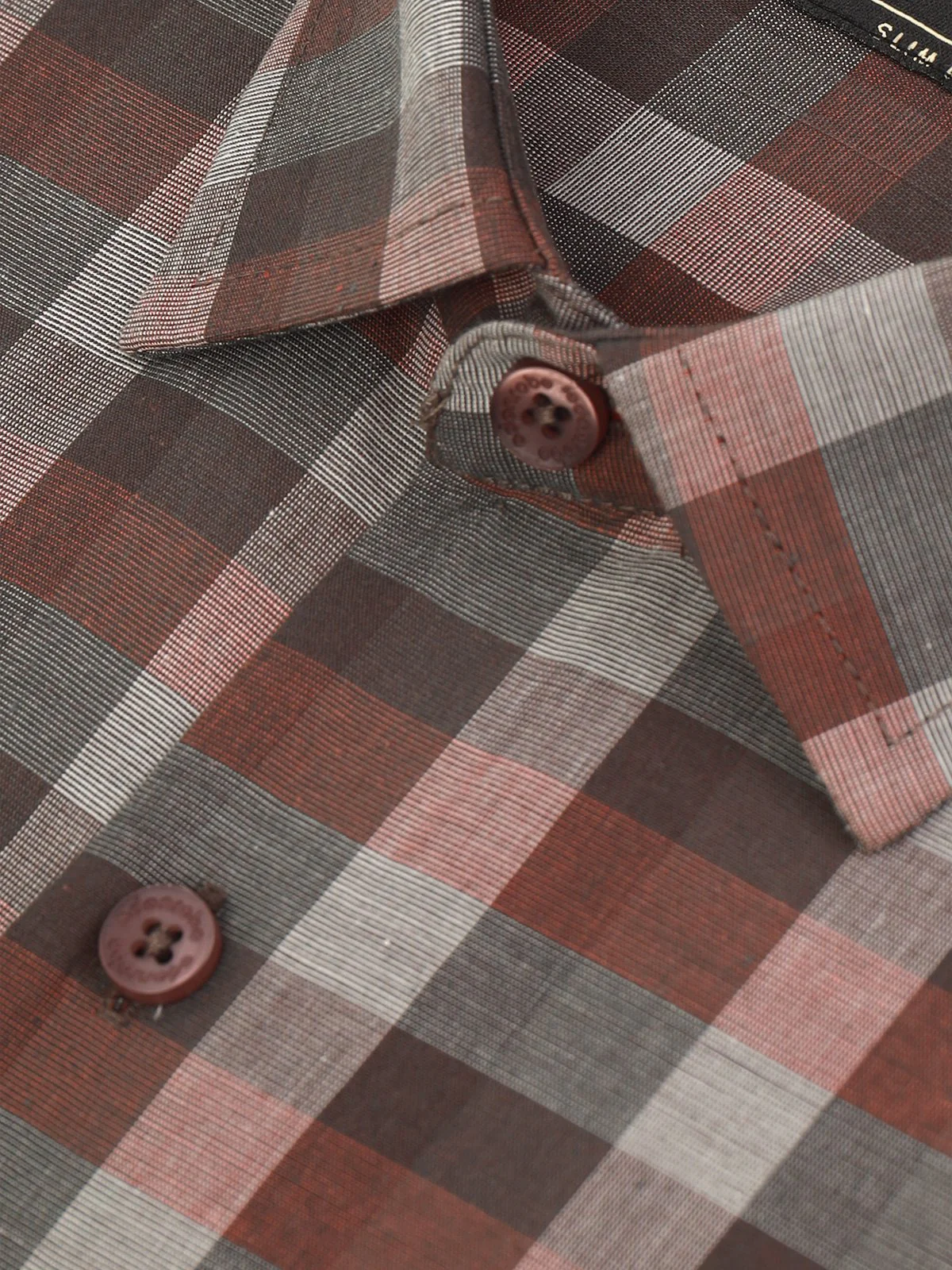 Men's Grey & Brown Shirt - EMTSI22-50252 - Image 3