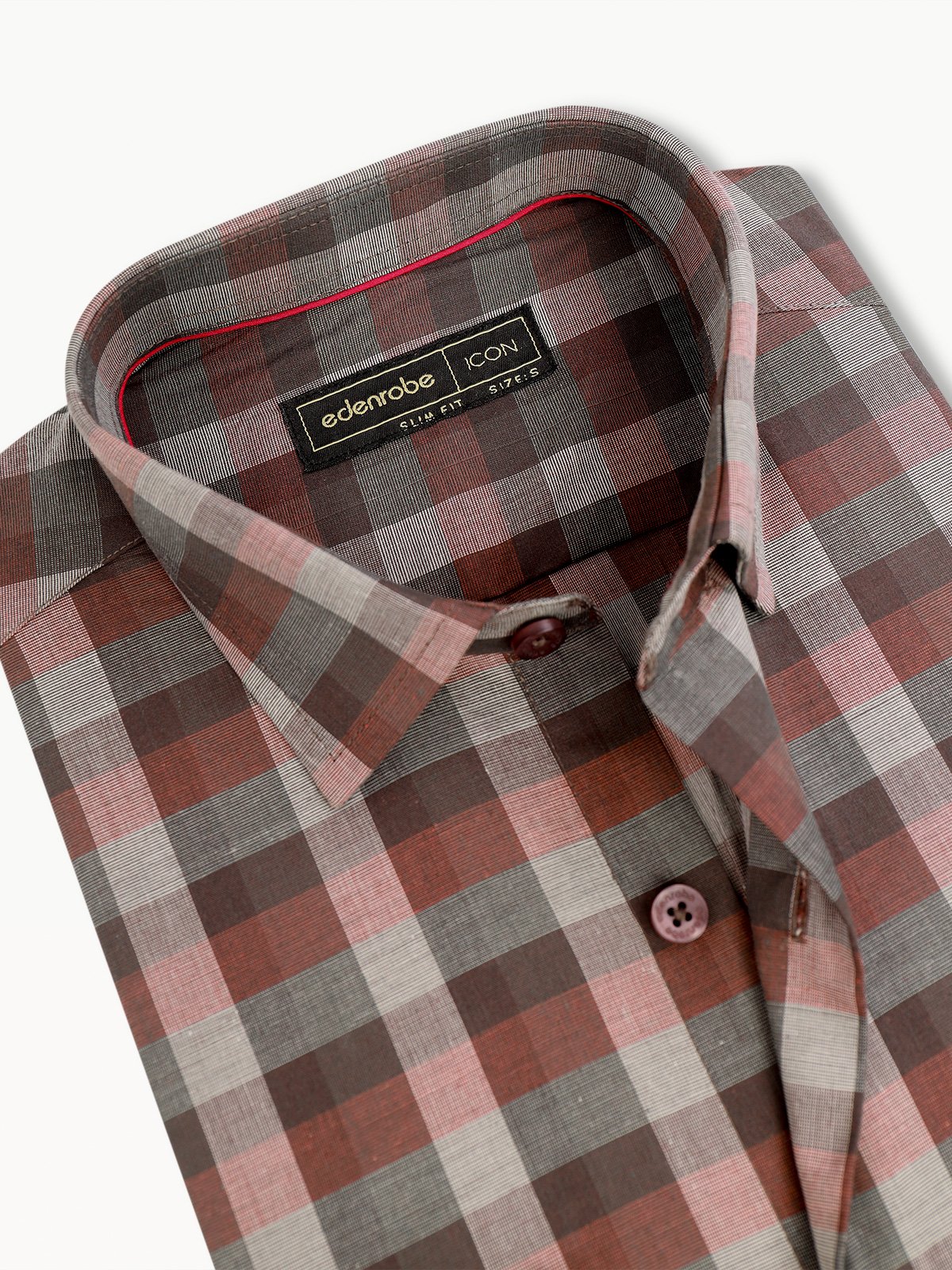 Men's Grey & Brown Shirt - EMTSI22-50252 - Image 4