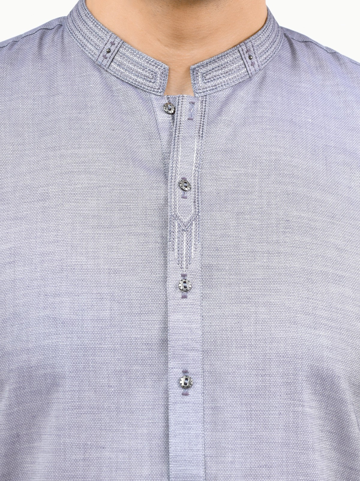 Men's Grey Kurta - EMTK22S-99134 - Image 5