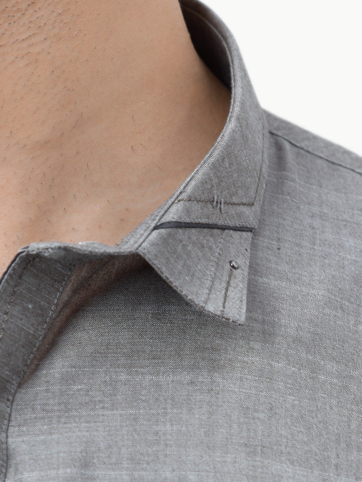 Men's Grey Shalwar Kameez - EMTKS23-40995 - Image 4
