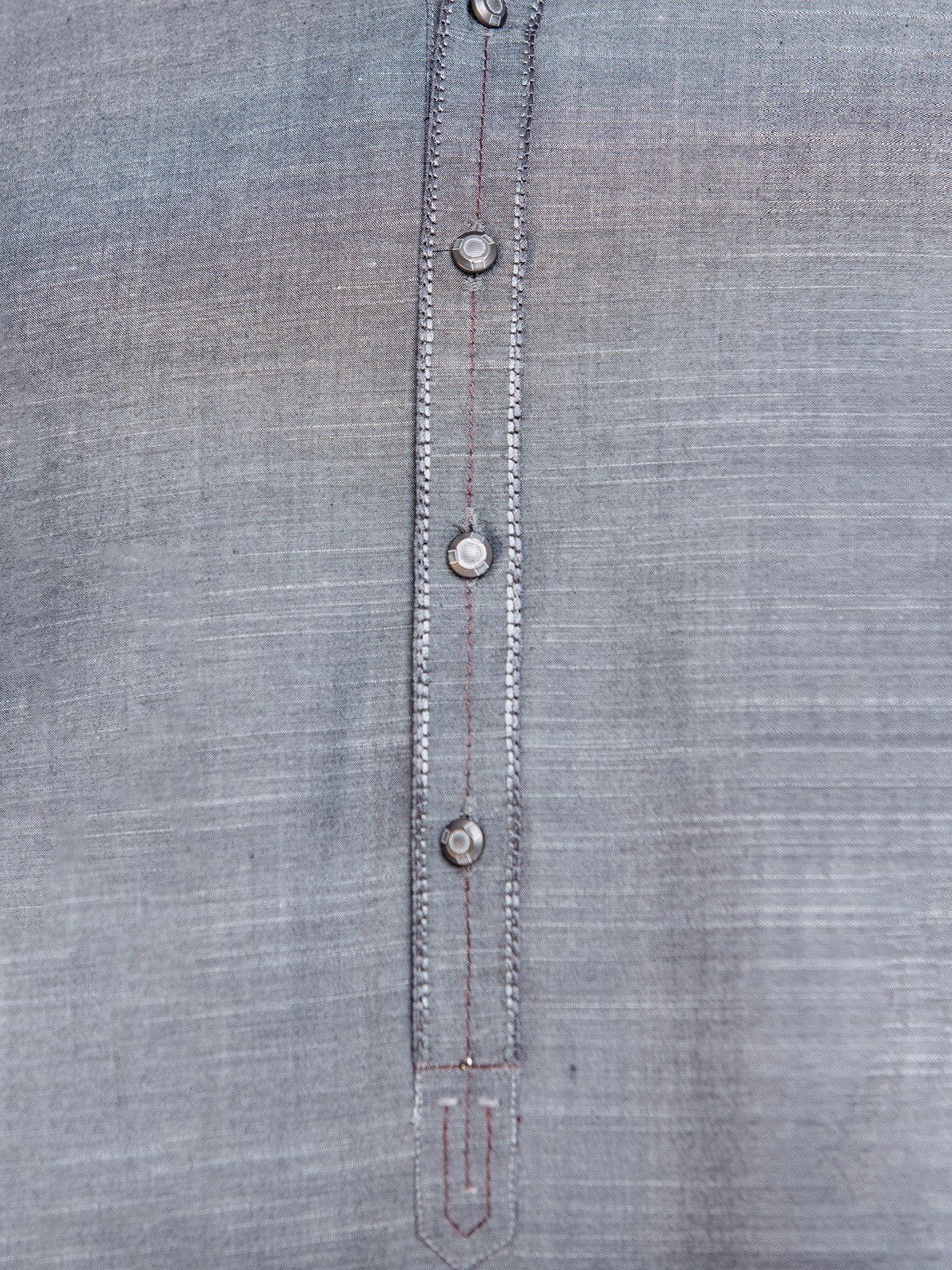 Men's Grey Shalwar Kameez - EMTKS23-40998 - Image 4