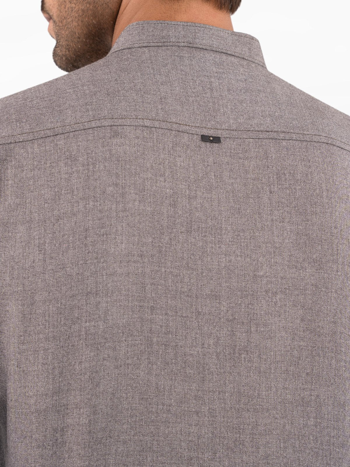 Men's Grey Shalwar Kameez - EMTKS23-41034 - Image 5