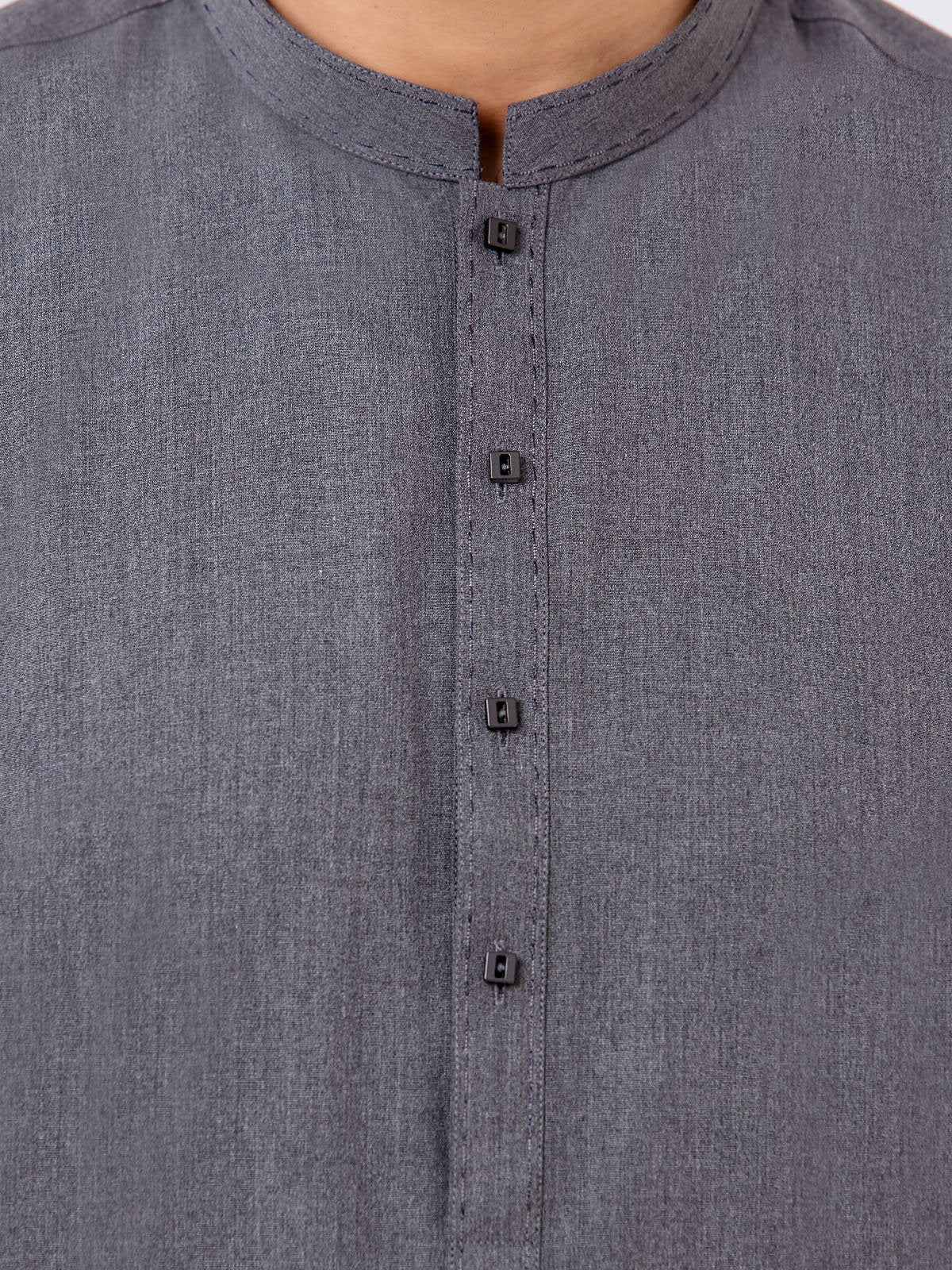 Men's Grey Shalwar Kameez - EMTKS23-41037 - Image 4