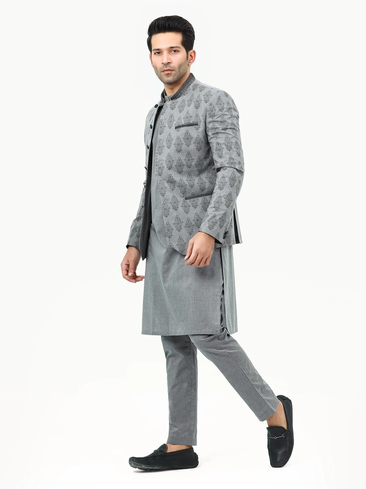 Men's Grey Prince Suit - EMTPCS22-003 - Image 3