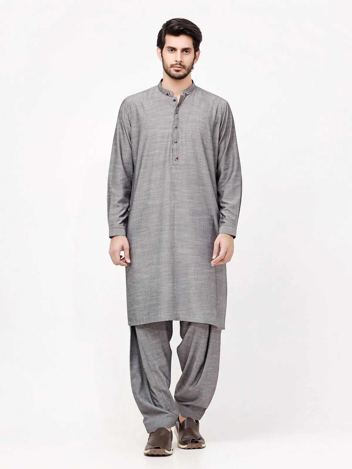 Men's Grey Shalwar Kameez - EMTSW23-99321