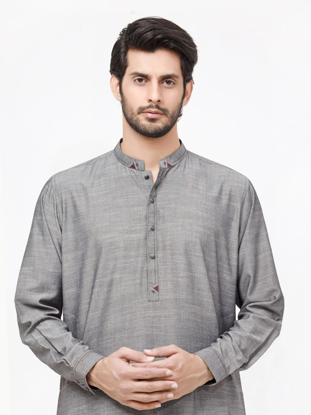 Men's Grey Shalwar Kameez - EMTSW23-99321 - Image 2