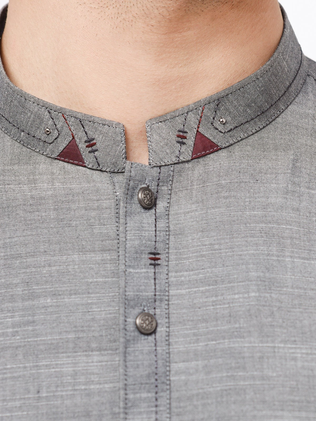Men's Grey Shalwar Kameez - EMTSW23-99321 - Image 3