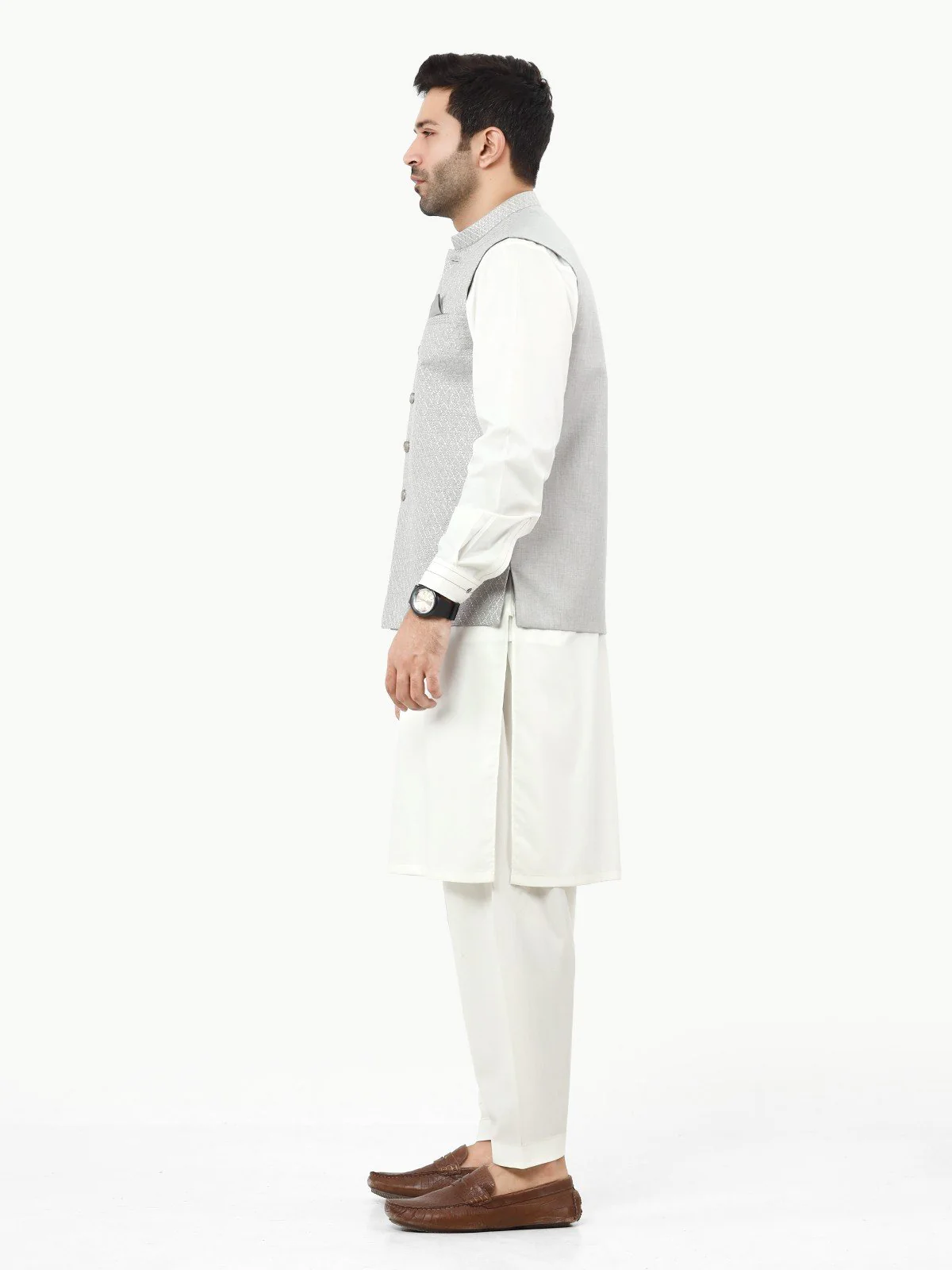 Men's Grey Waist Coat Ceremonial - EMTWCC22-092 - Image 4