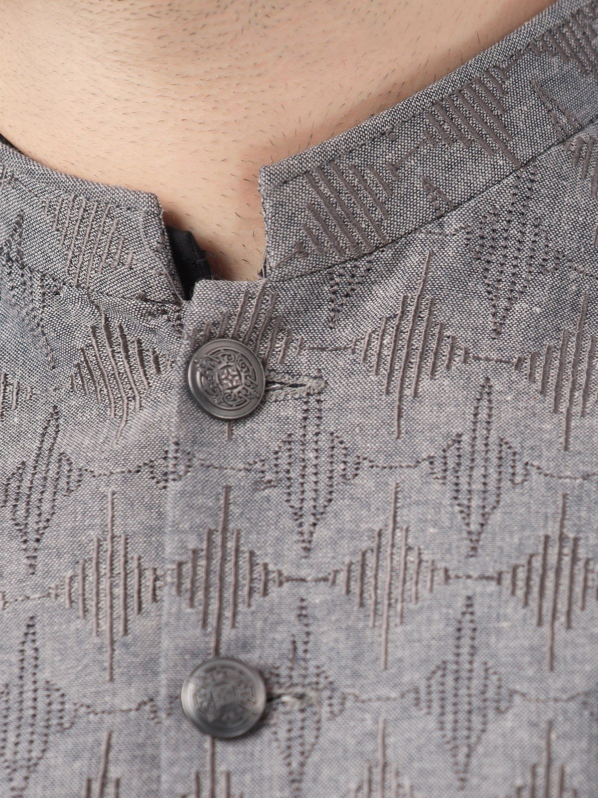 Men's Grey Waist Coat Ceremonial - EMTWCC22-123 - Image 4