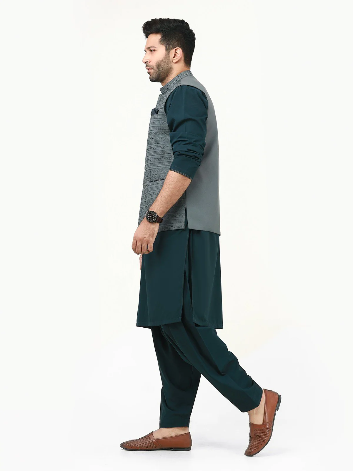 Men's Grey Waist Coat Ceremonial - EMTWCC22-125 - Image 3