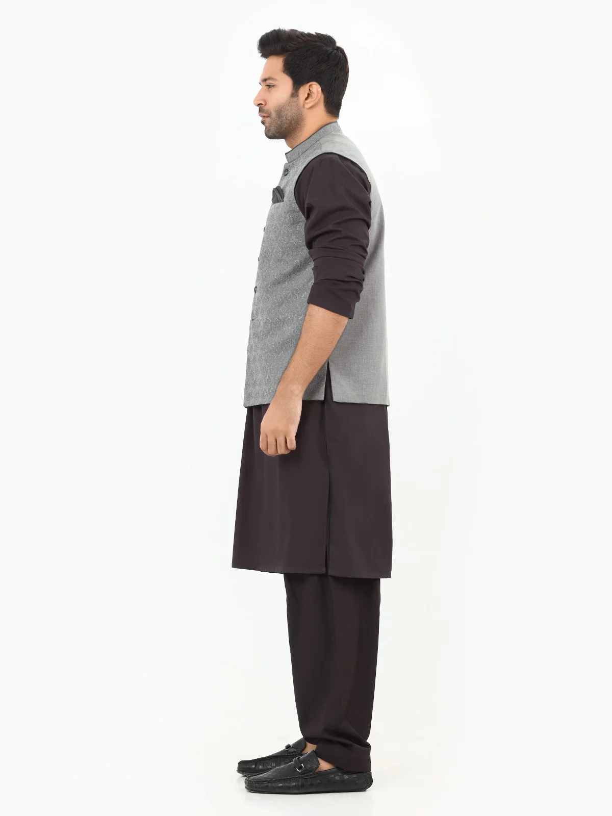 Men's Grey Waist Coat Ceremonial - EMTWCC22-137 - Image 3