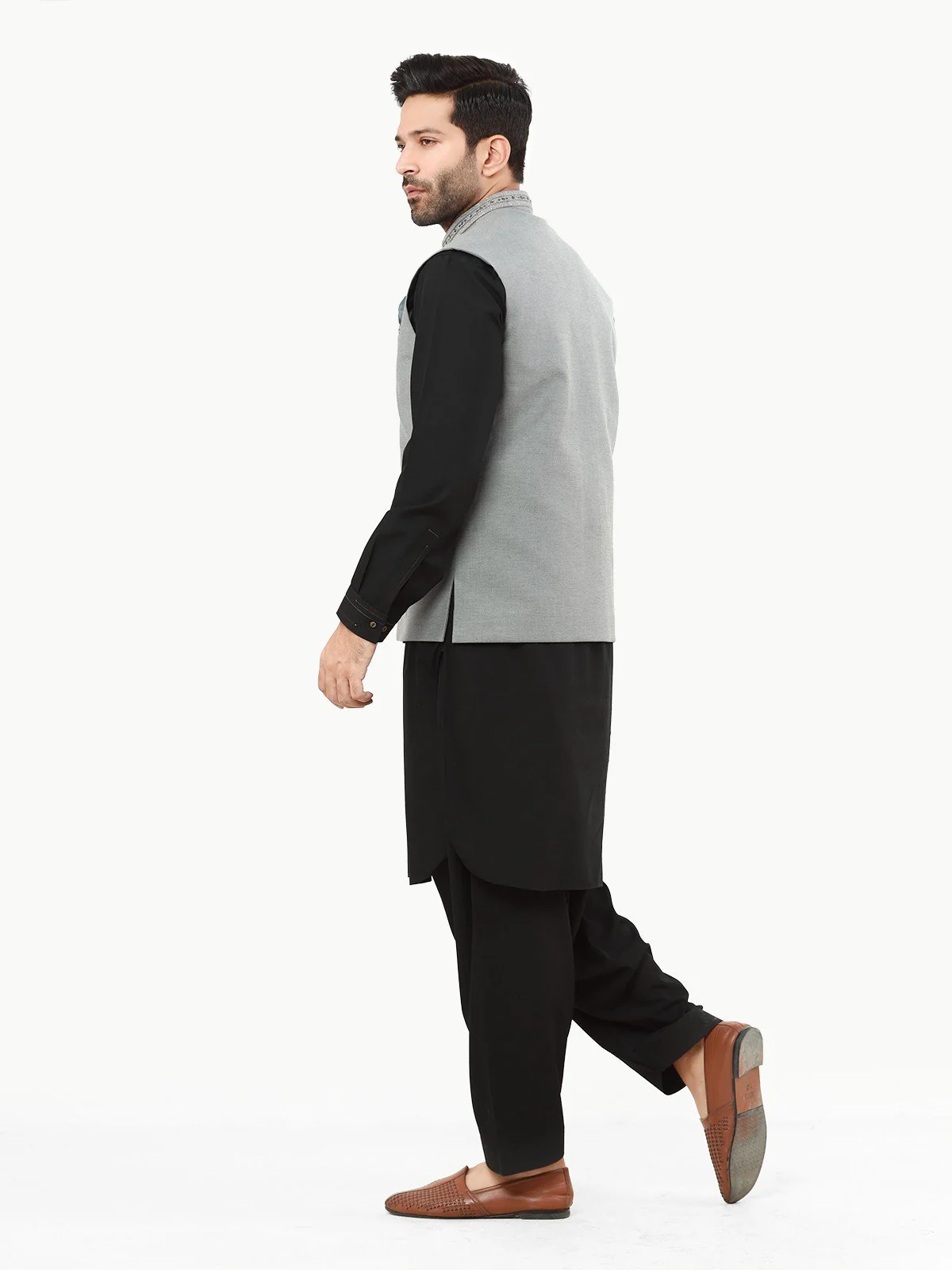 Men's Grey Waist Coat Ceremonial - EMTWCC22-148 - Image 3