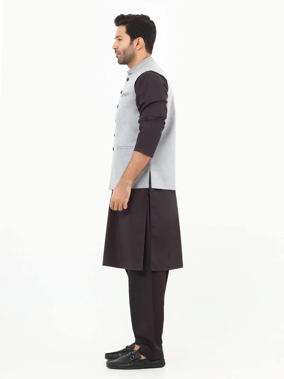 Men's Grey Waist Coat - EMTWC22-35798 - Image 3