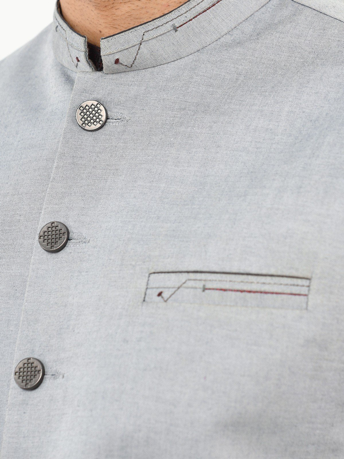 Men's Grey Waist Coat - EMTWC22-35798 - Image 5