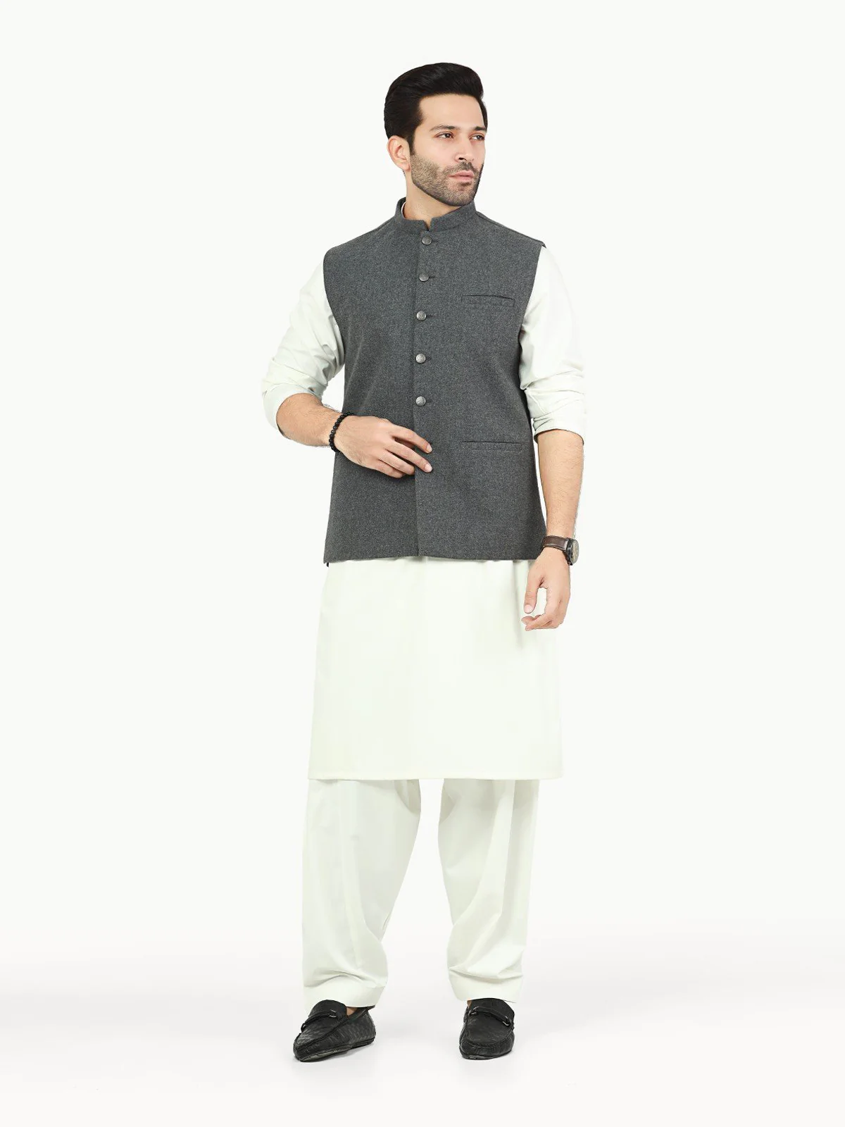 Men's Grey Waist Coat - EMTWC22-35821 - Image 2