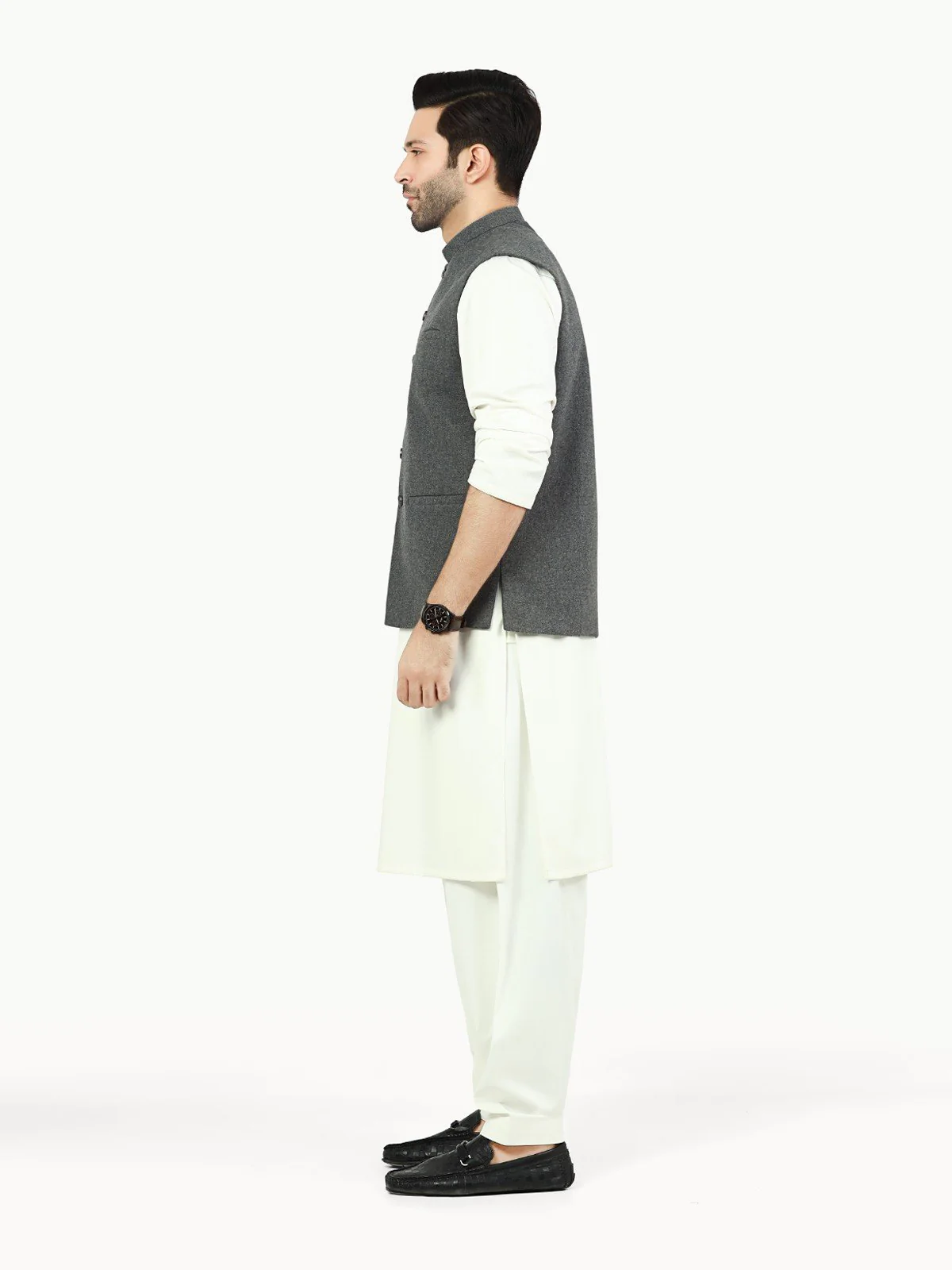 Men's Grey Waist Coat - EMTWC22-35821 - Image 3