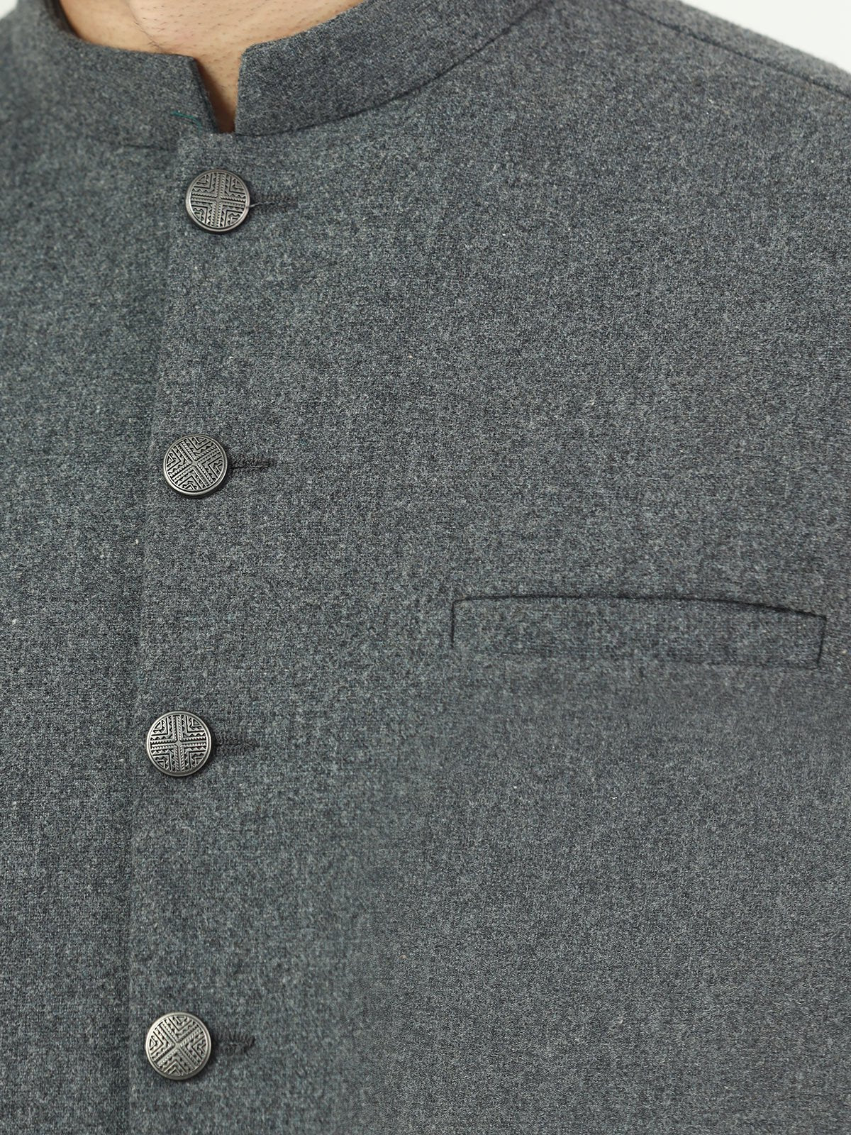 Men's Grey Waist Coat - EMTWC22-35821 - Image 5