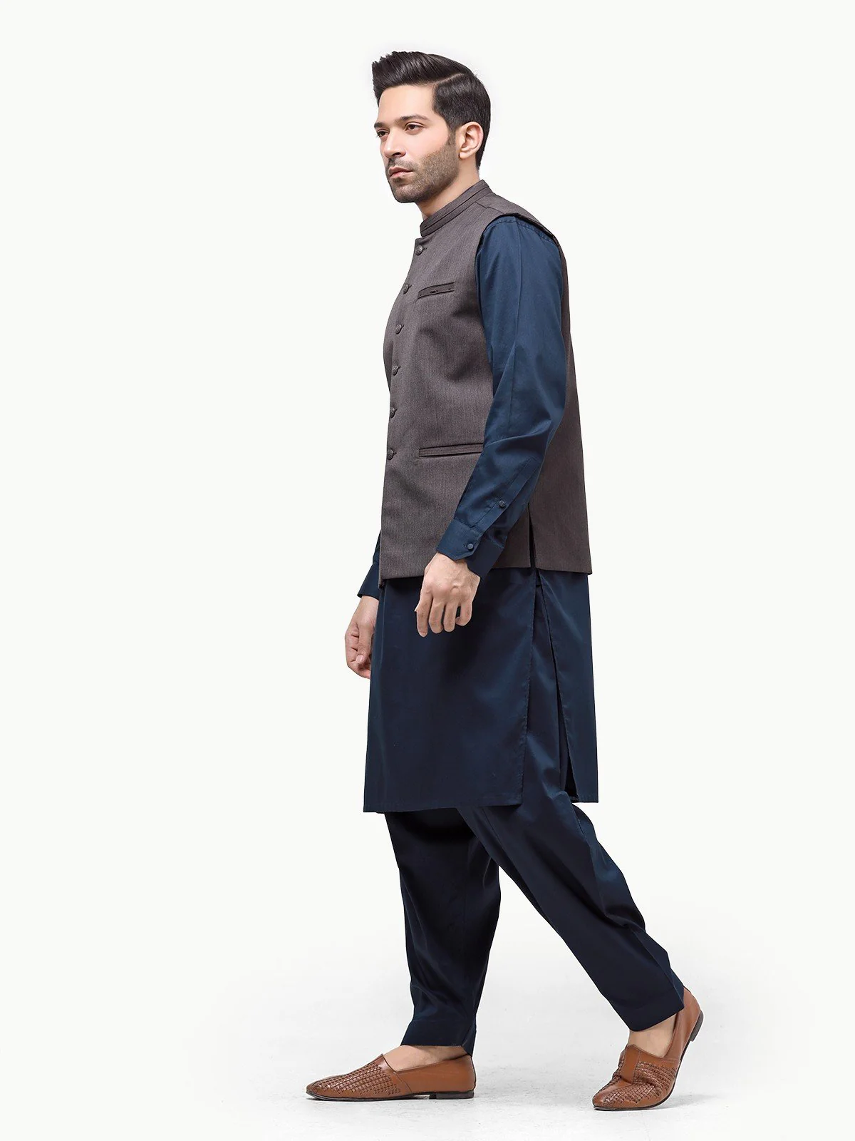 Men's Grey Waist Coat - EMTWC23-35866 - Image 3