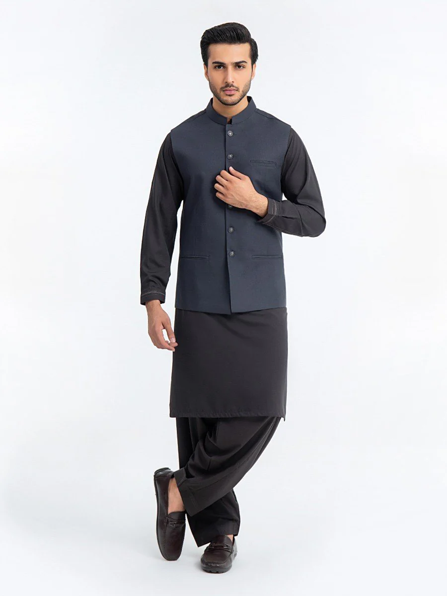 Men's Grey Waist Coat - EMTWC23-35893