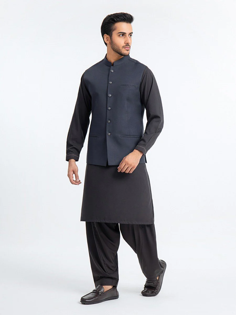 Men's Grey Waist Coat - EMTWC23-35893 - Image 3
