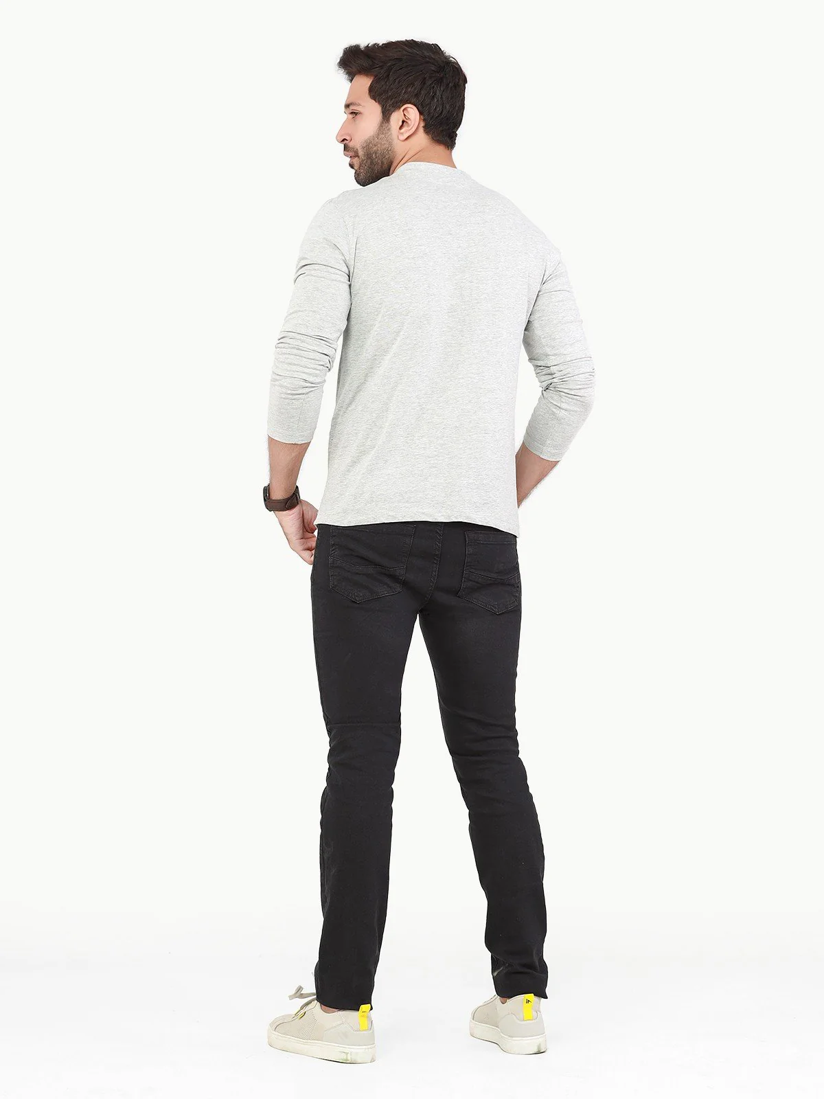 Men's Heather Grey Basic Tee - EMTBF22-010 - Image 5