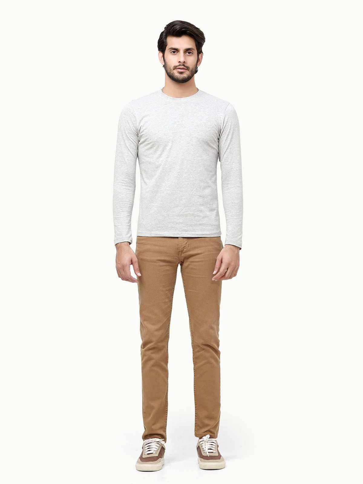 Men's Khaki Jeans - EMBPD23-004 - Image 2