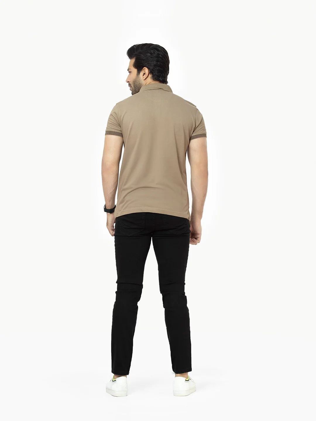 Men's Khaki Polo Shirt - EMTPS19-061 - Image 4