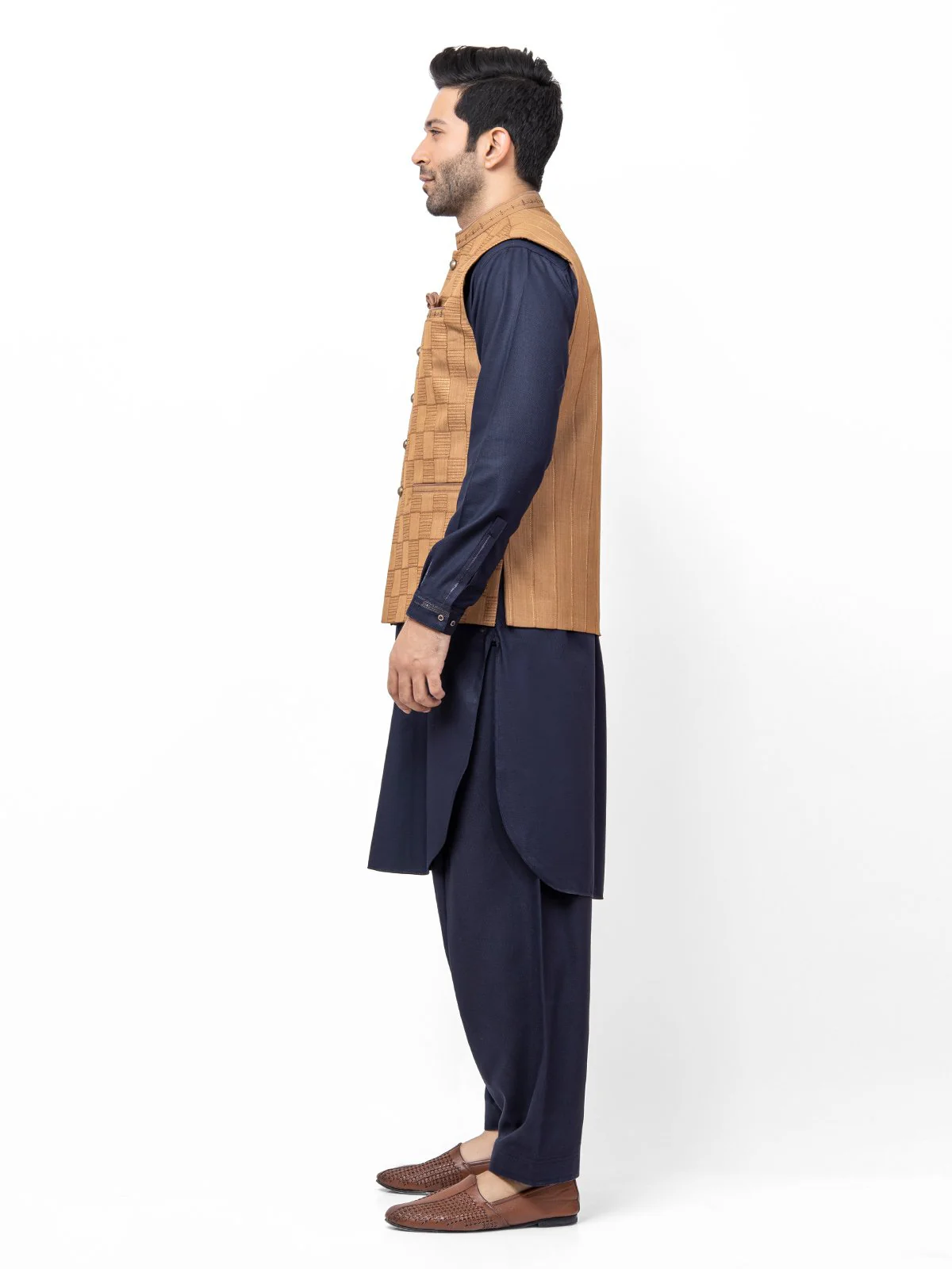Men's Khaki Waist Coat Ceremonial - EMTWCC21-104 - Image 2