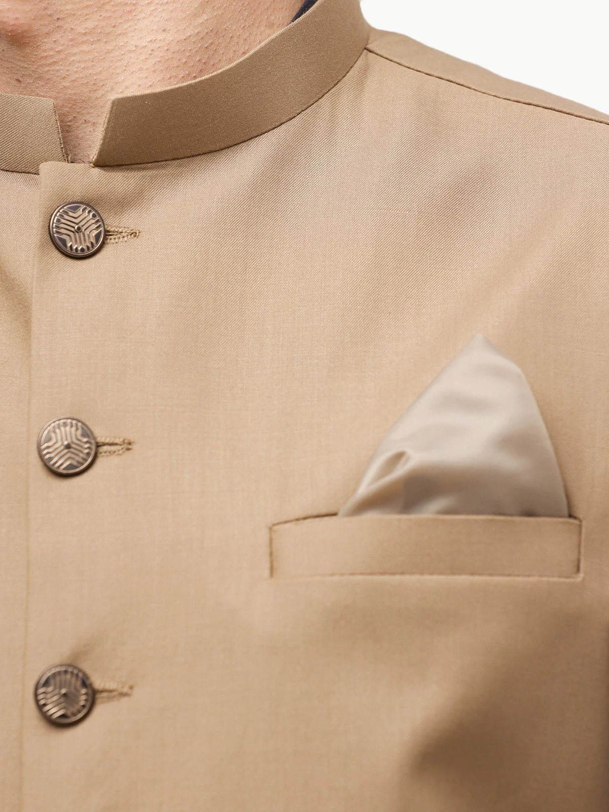 Men's Khaki Waist Coat - EMTWC23-35869 - Image 4