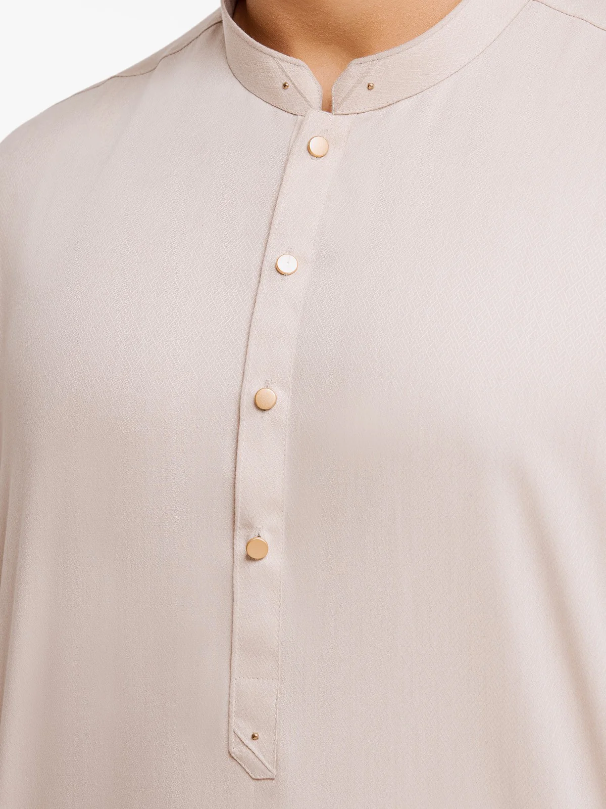 Men's Light Beige Shalwar Kameez - EMTSW23-99362 - Image 5