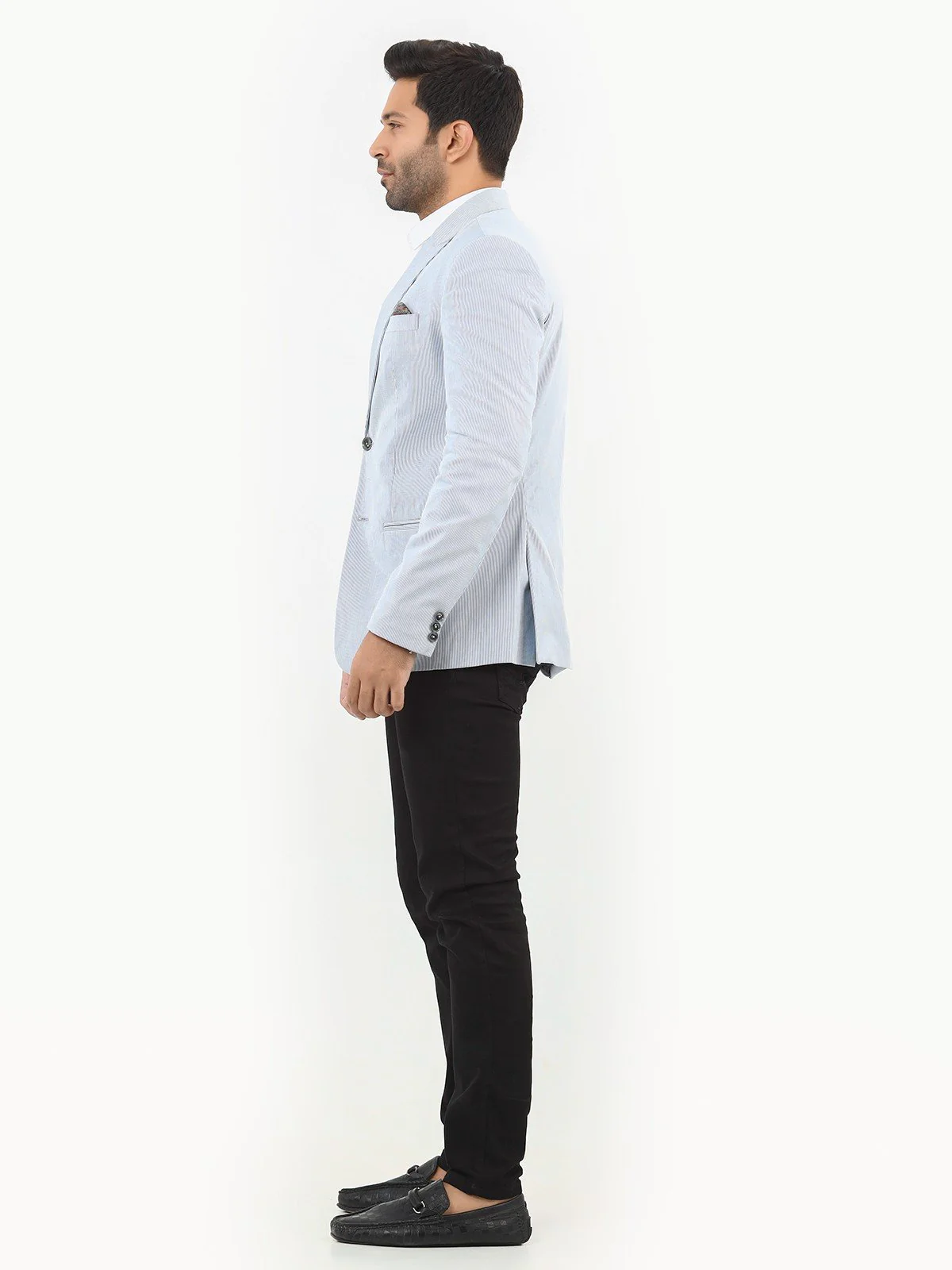 Men's Light Blue Blazer - EMTB22W-6770 - Image 3