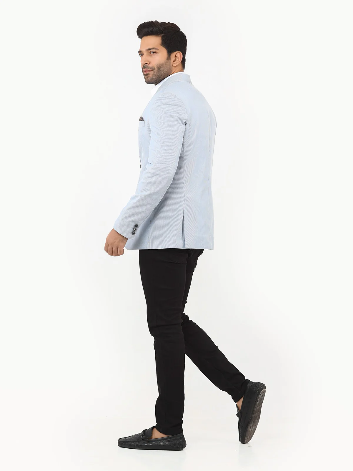 Men's Light Blue Blazer - EMTB22W-6770 - Image 5