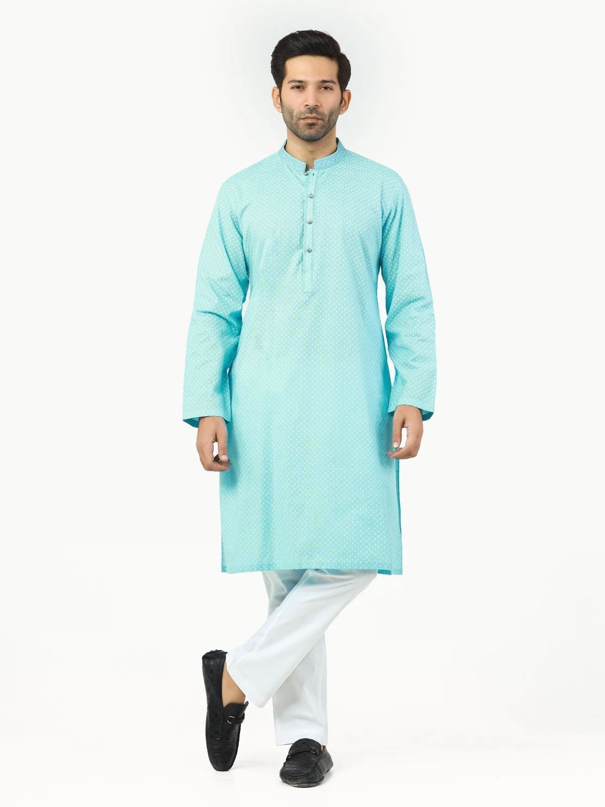 Men's Light Blue Kurta - EMTK22-99237