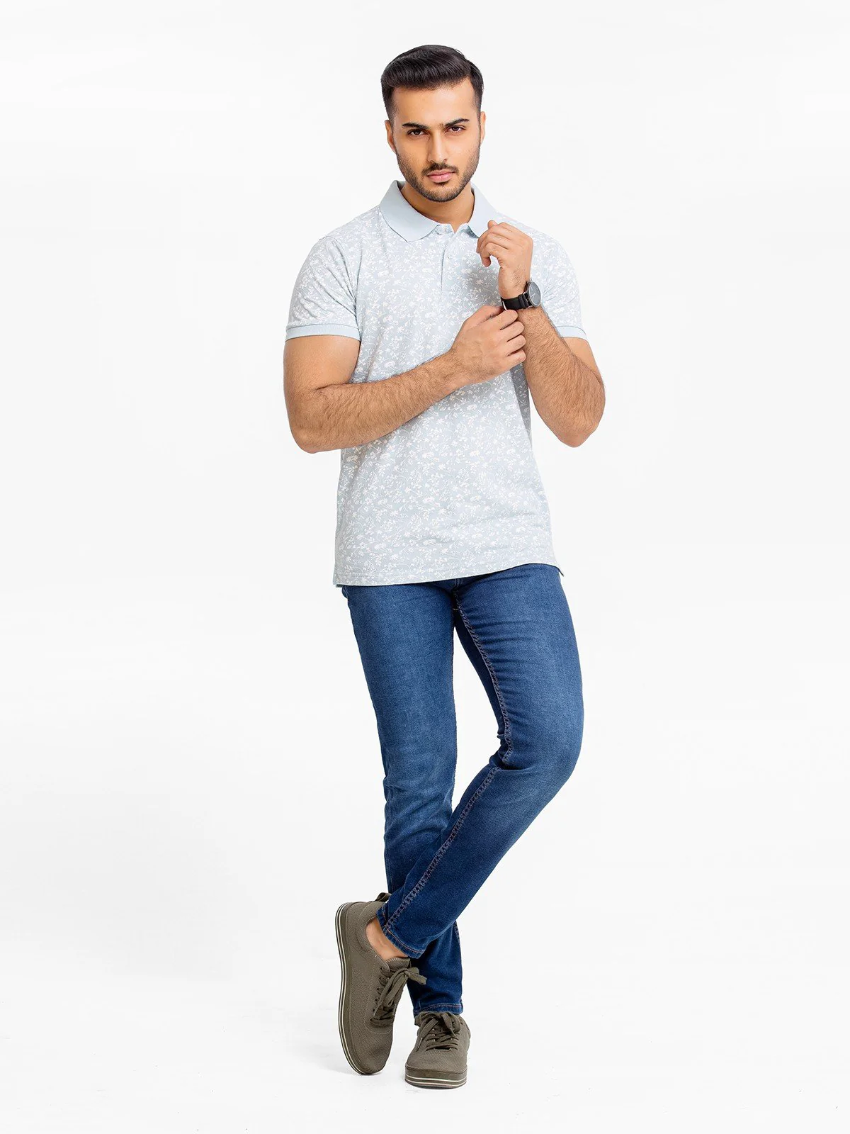 Men's Light Blue Polo Shirt - EMTPS23-030 - Image 2