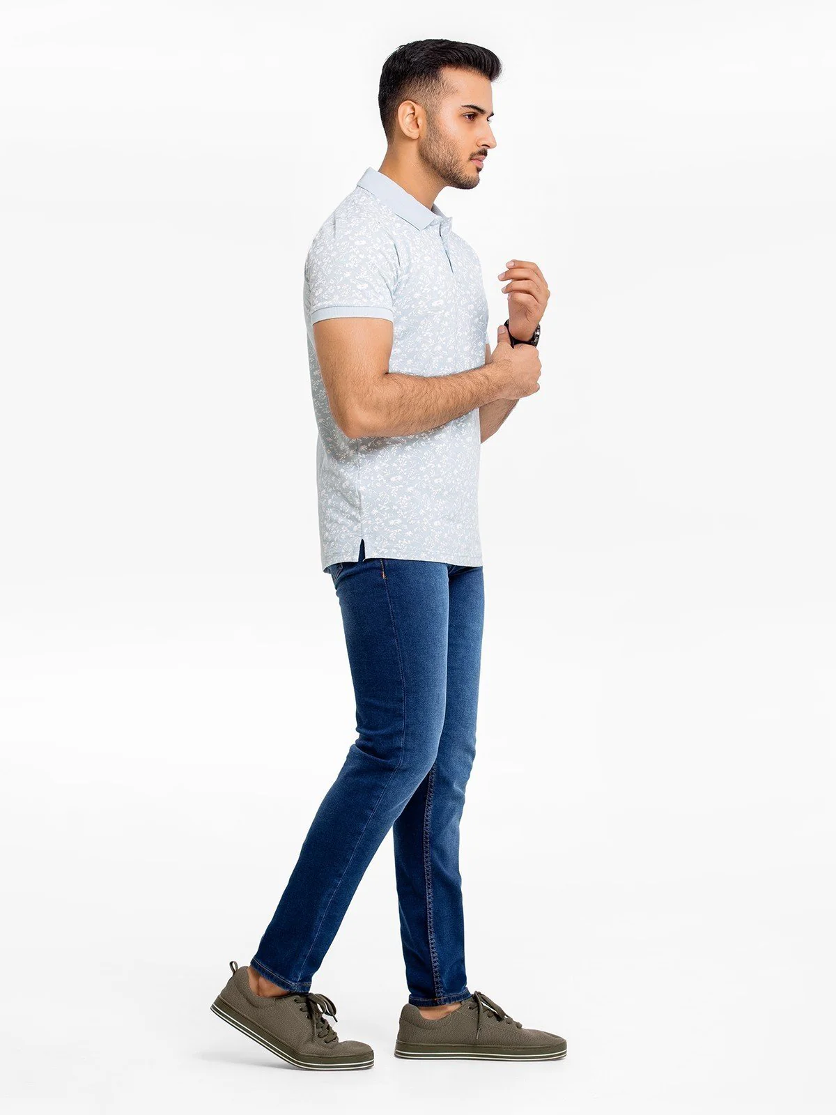 Men's Light Blue Polo Shirt - EMTPS23-030 - Image 3