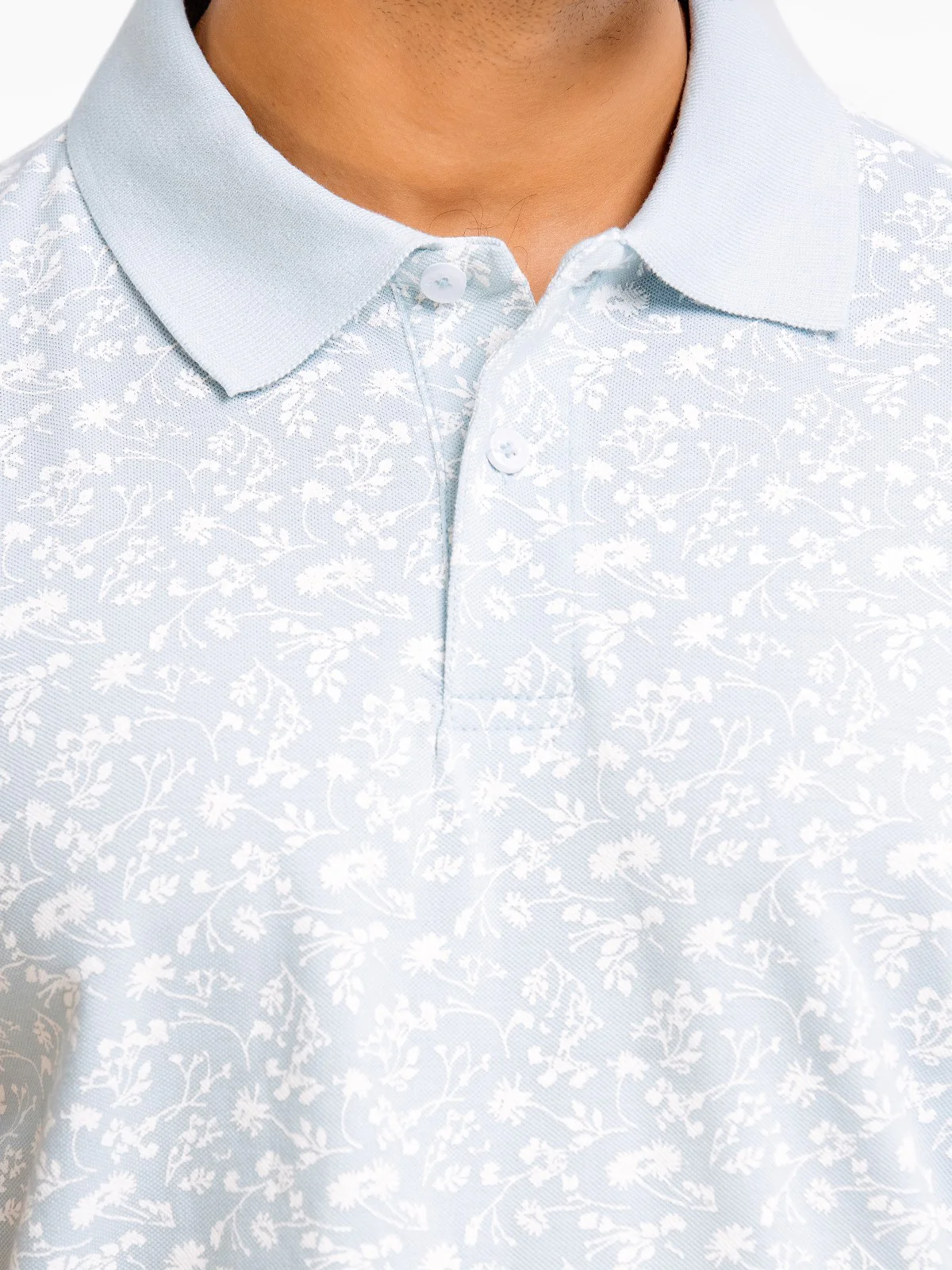 Men's Light Blue Polo Shirt - EMTPS23-030 - Image 5