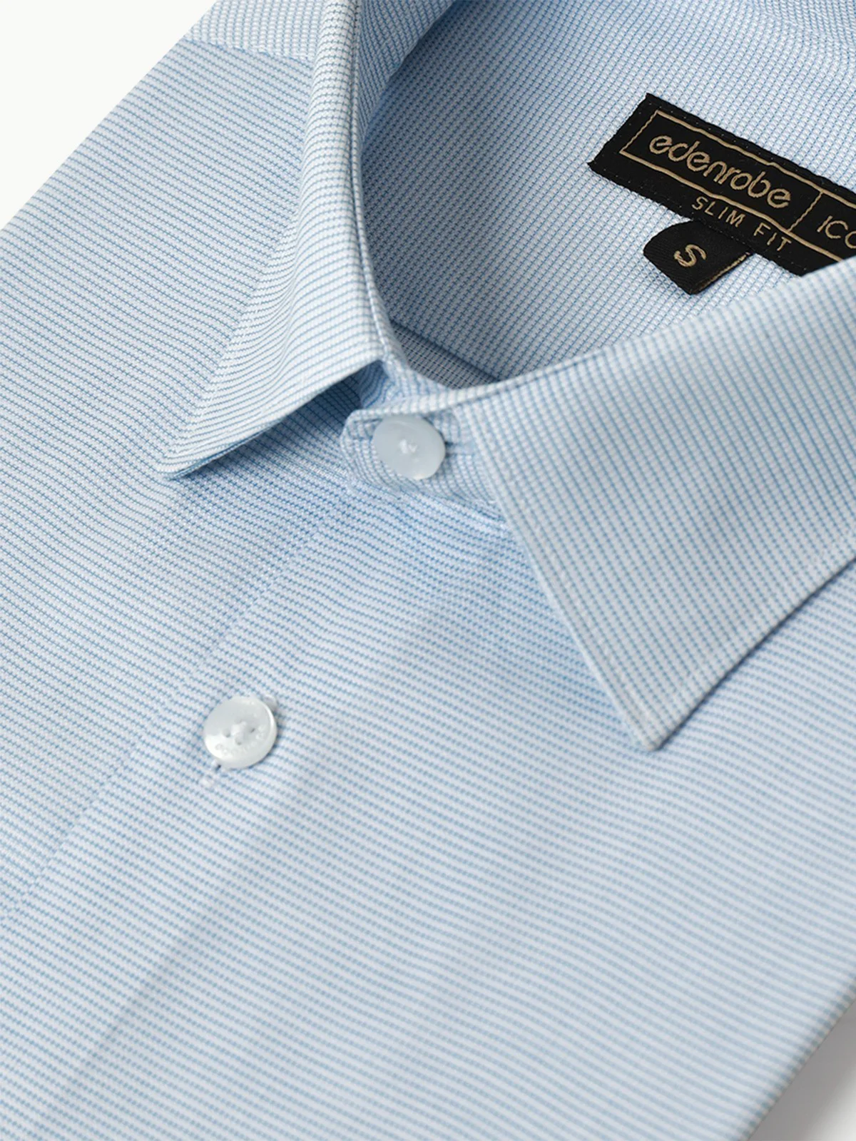 Men's Light Blue Textured Shirt - EMTSI22-50245 - Image 2
